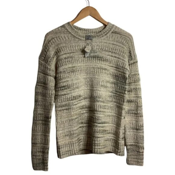 windriver Sweaters - Windriver Gray Striped Knit Long Sleeve Pullover Sweater Size XS NWT